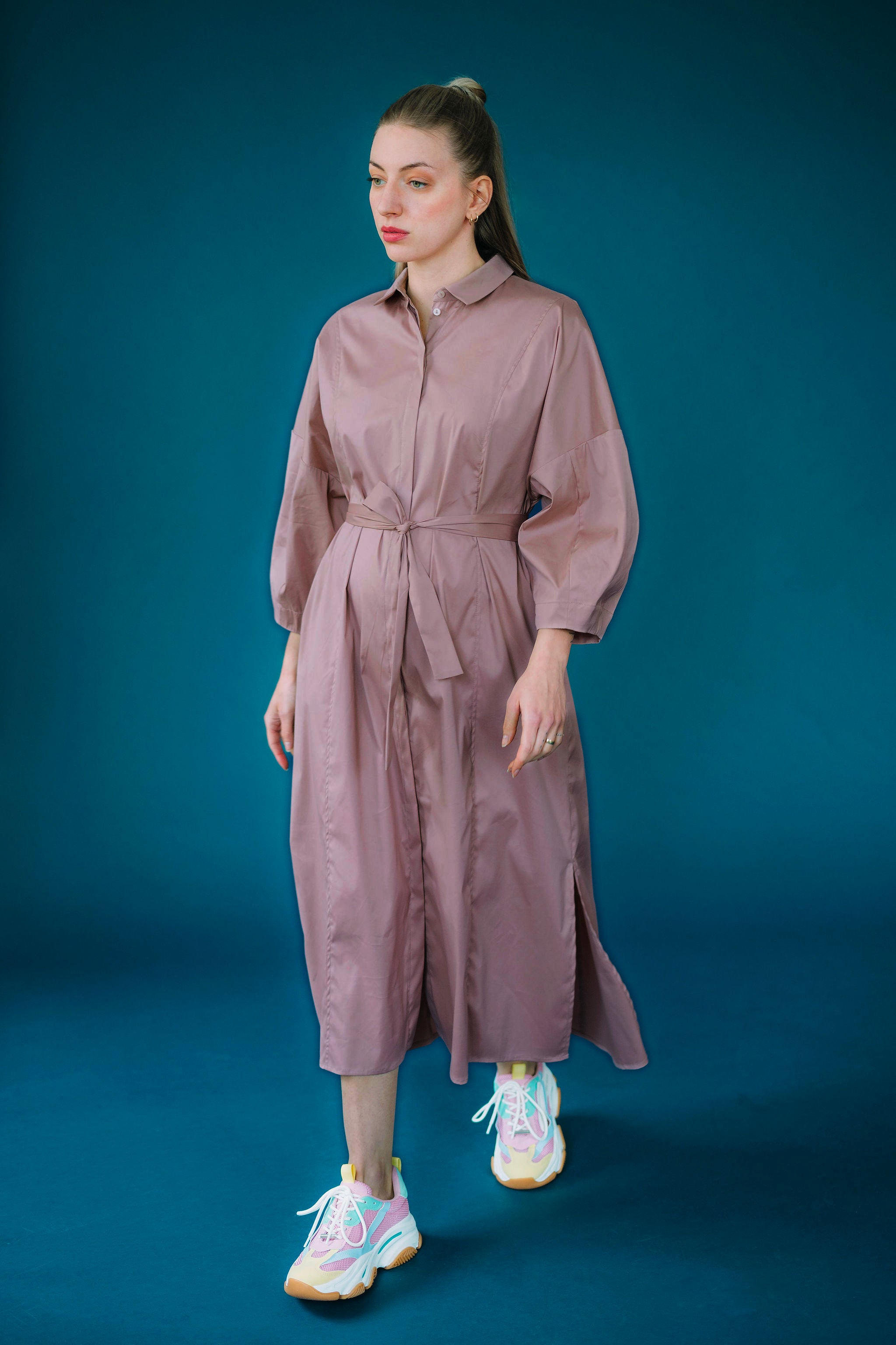 Košilové šaty z popelínu