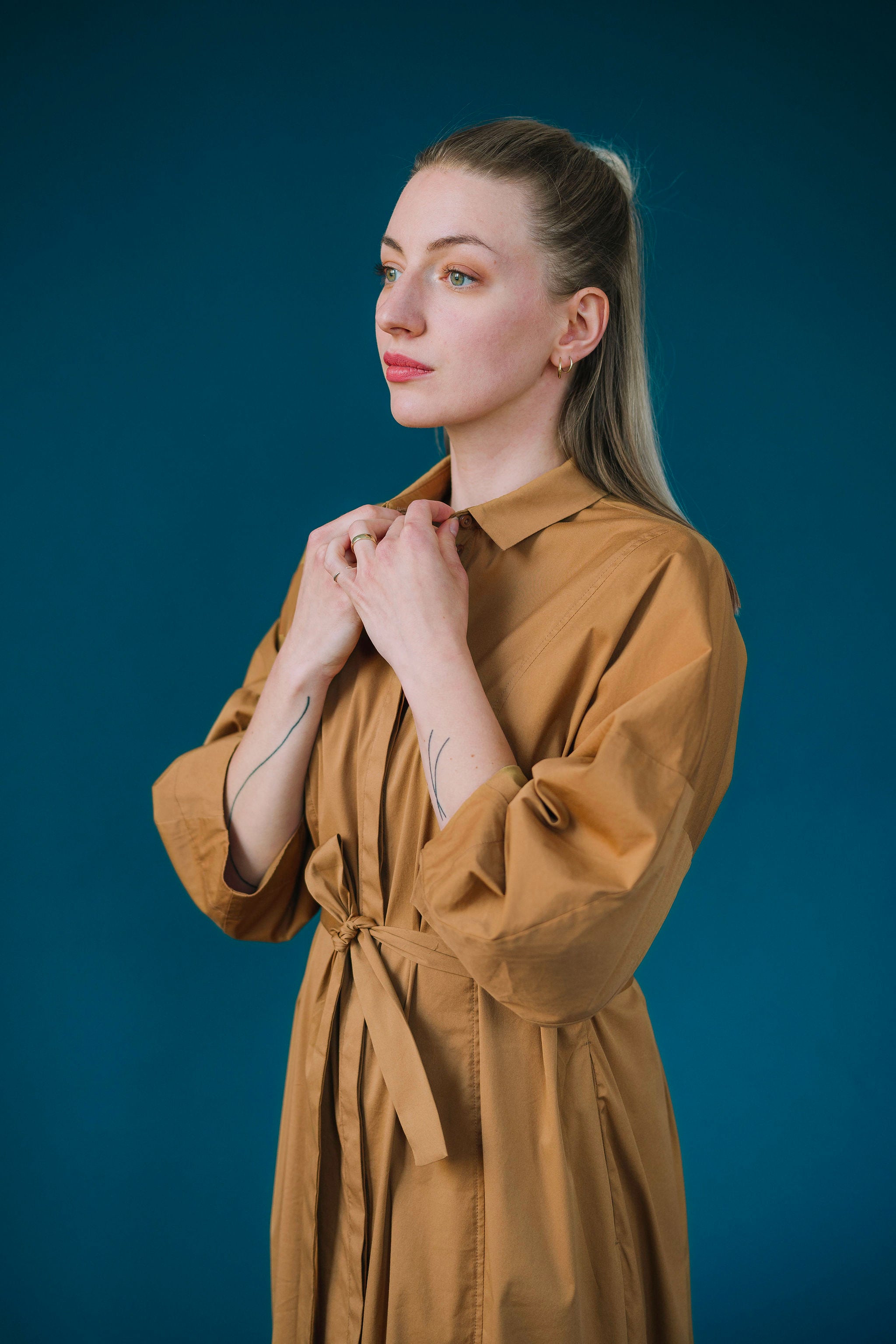 Košilové šaty z popelínu