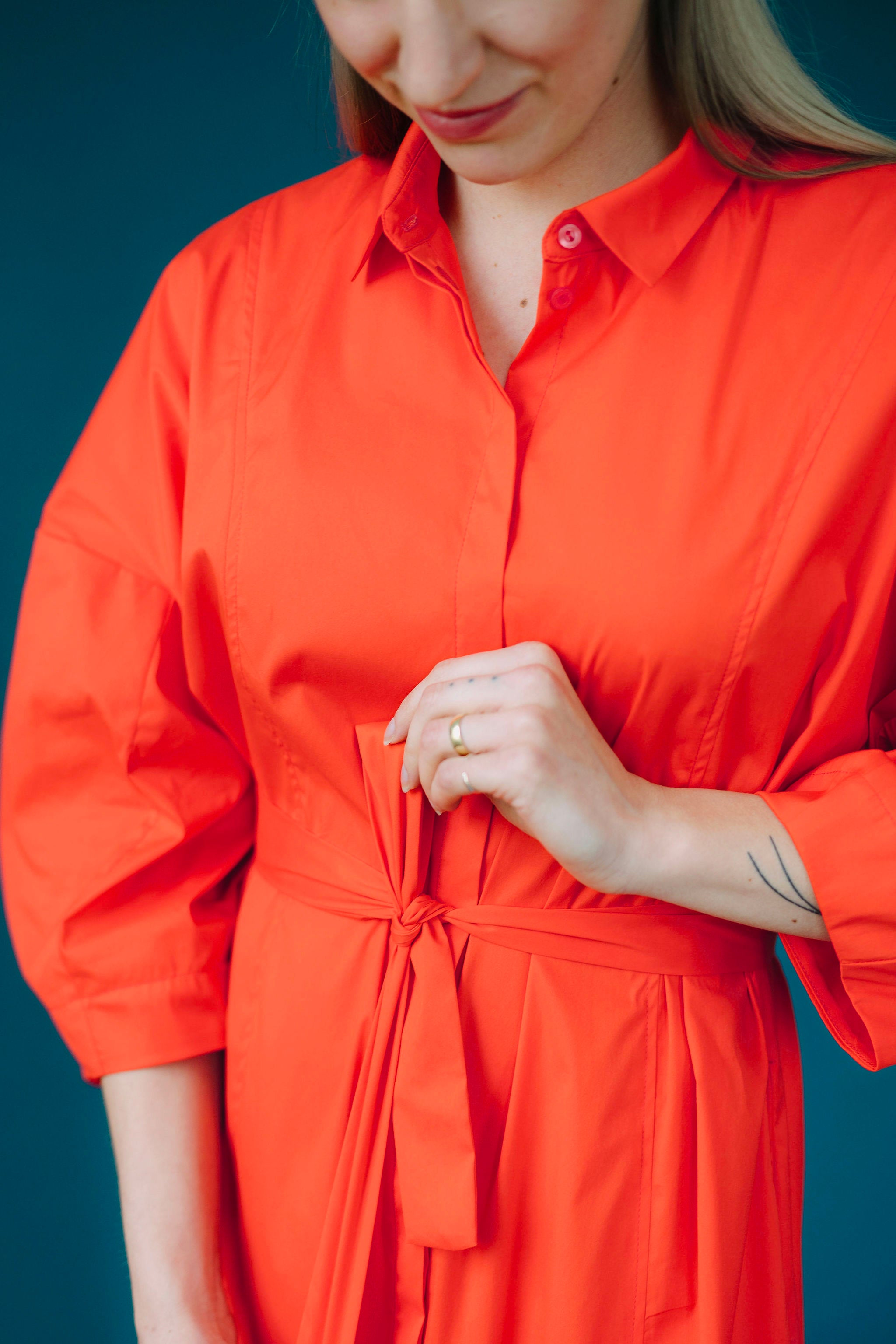 Košilové šaty z popelínu