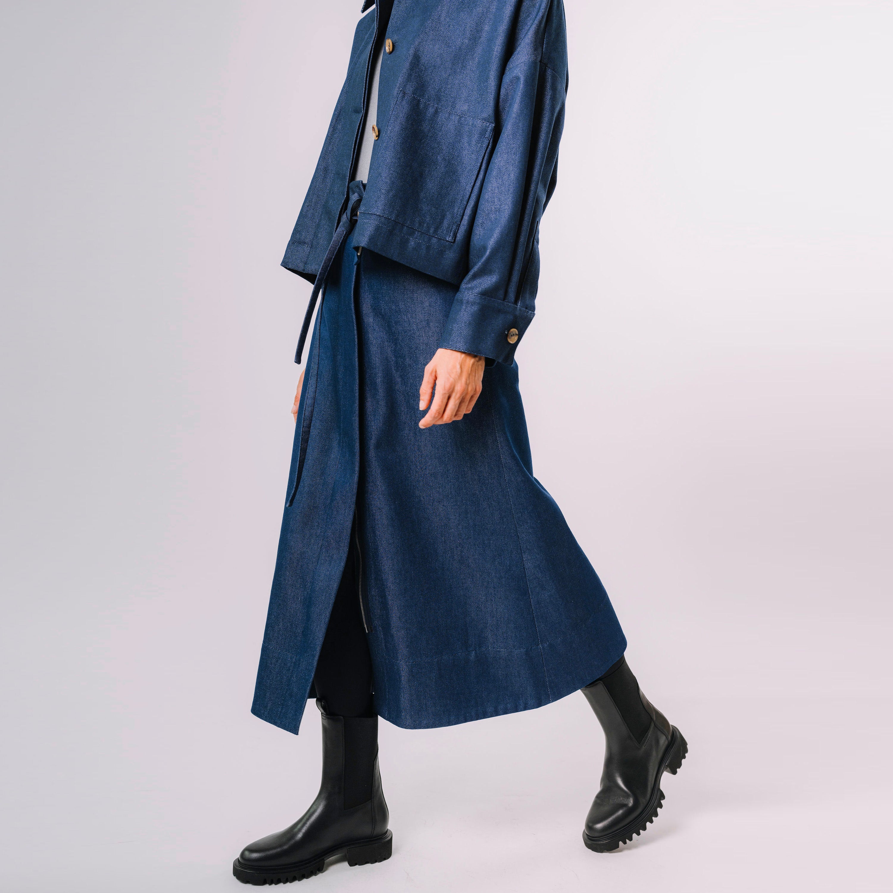 Džínová sukně se zipem