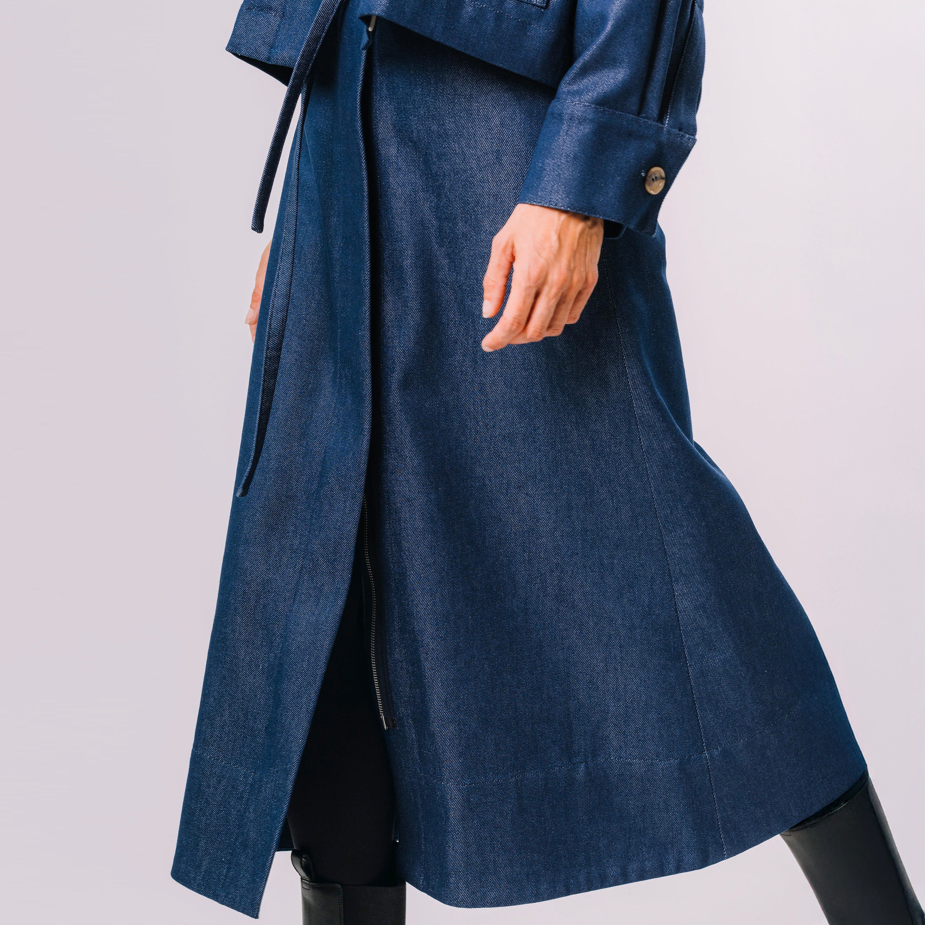 Džínová sukně se zipem