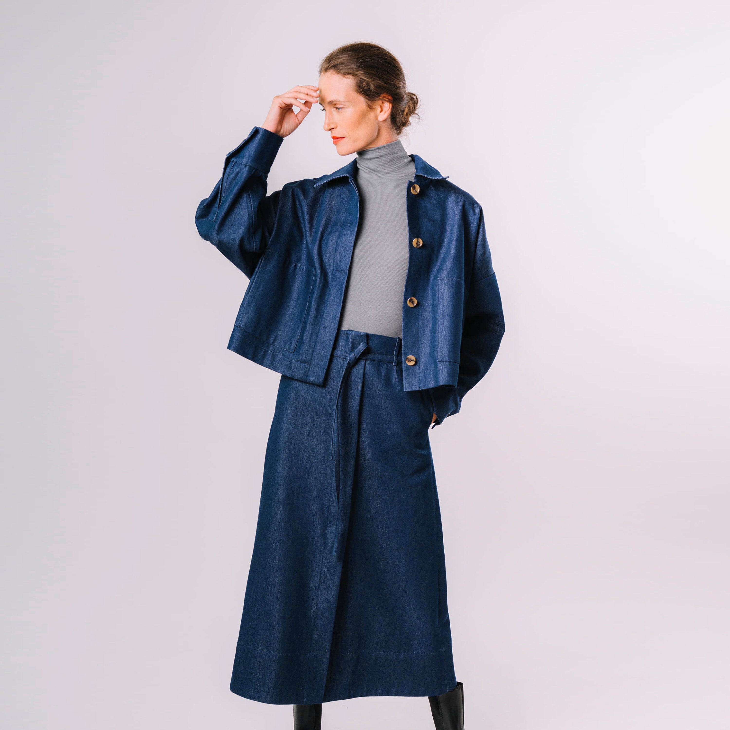 Džínová sukně se zipem