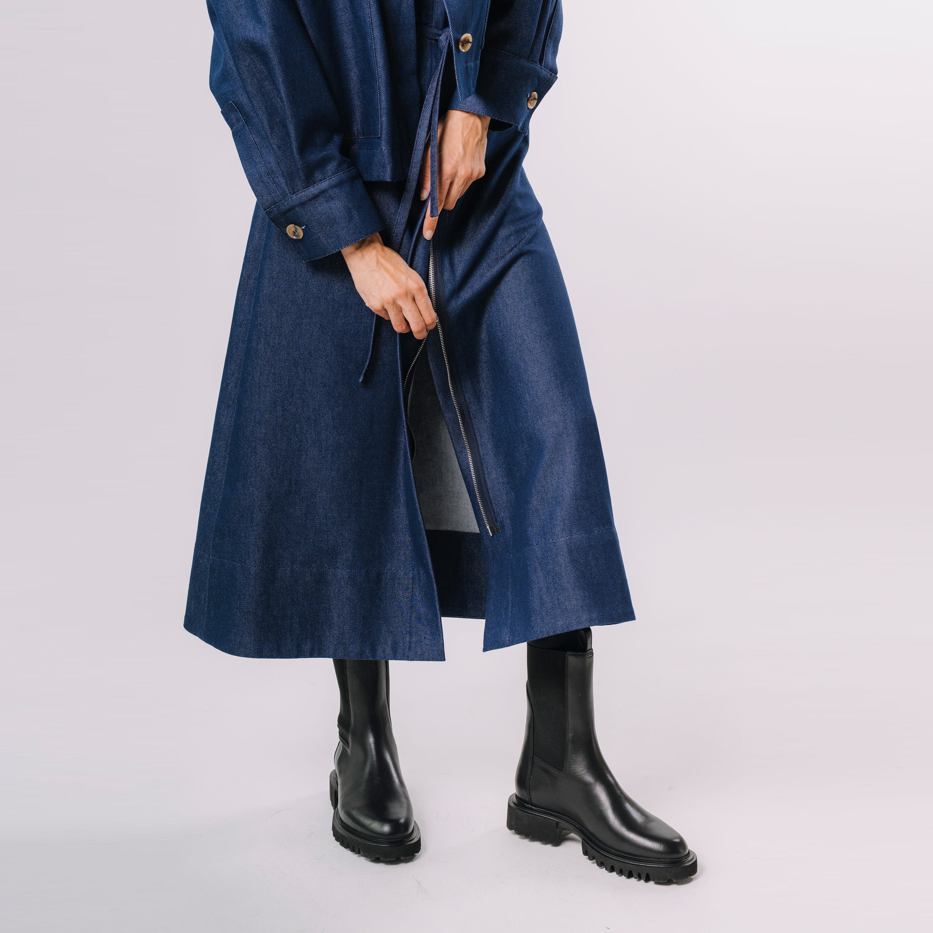 Džínová sukně se zipem