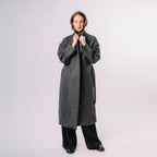 Kimono kabát tvíd tmavý
