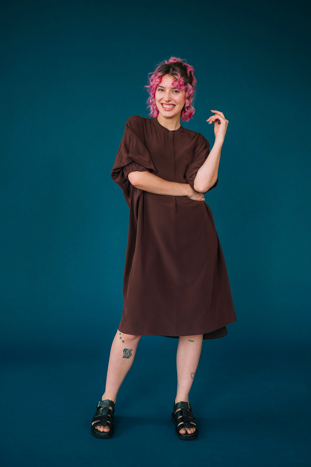 Hedvábné oversize šaty
