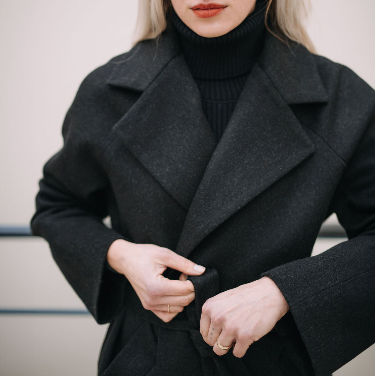 Kabát s raglánovým rukávem