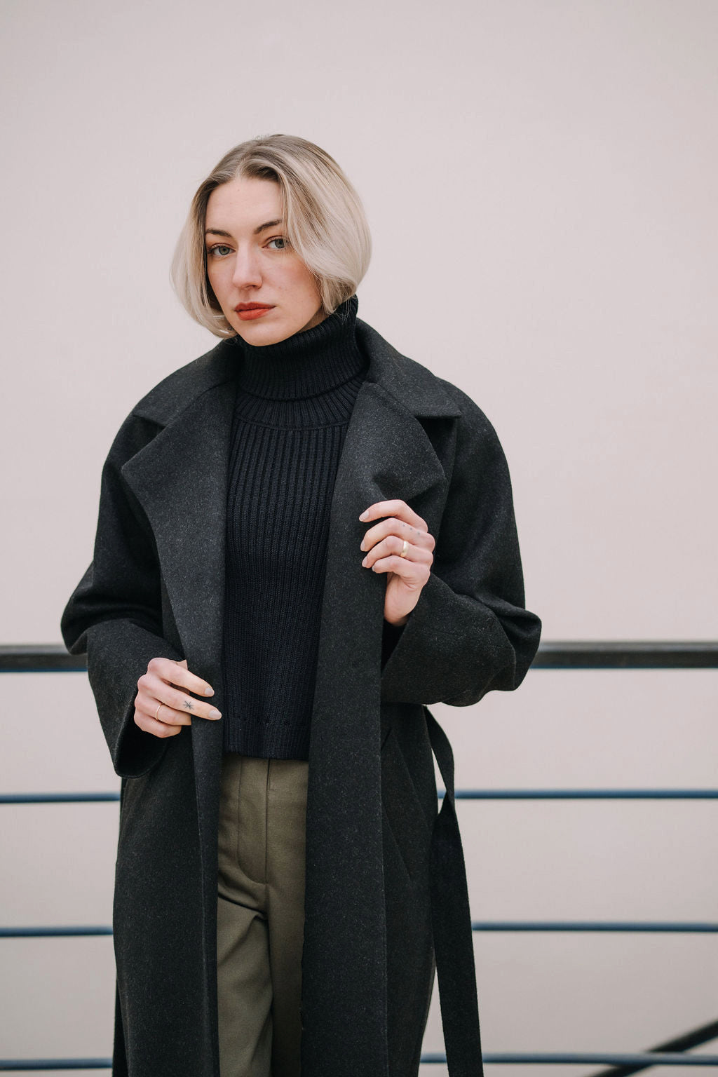 Kabát s raglánovým rukávem